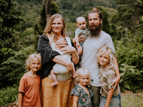 The Reconnected's co-founder, Emma, with her family